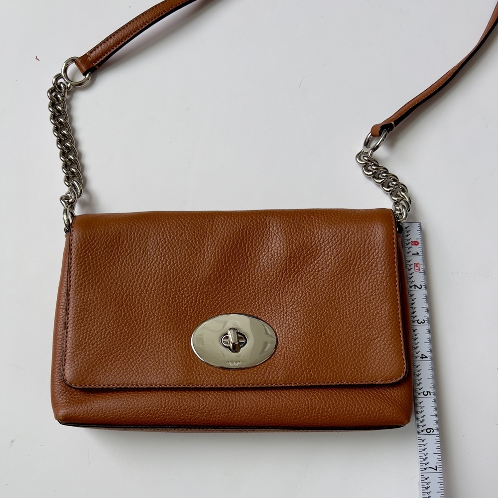Coach light Brown Leather crossbody - Picture 3 of 8